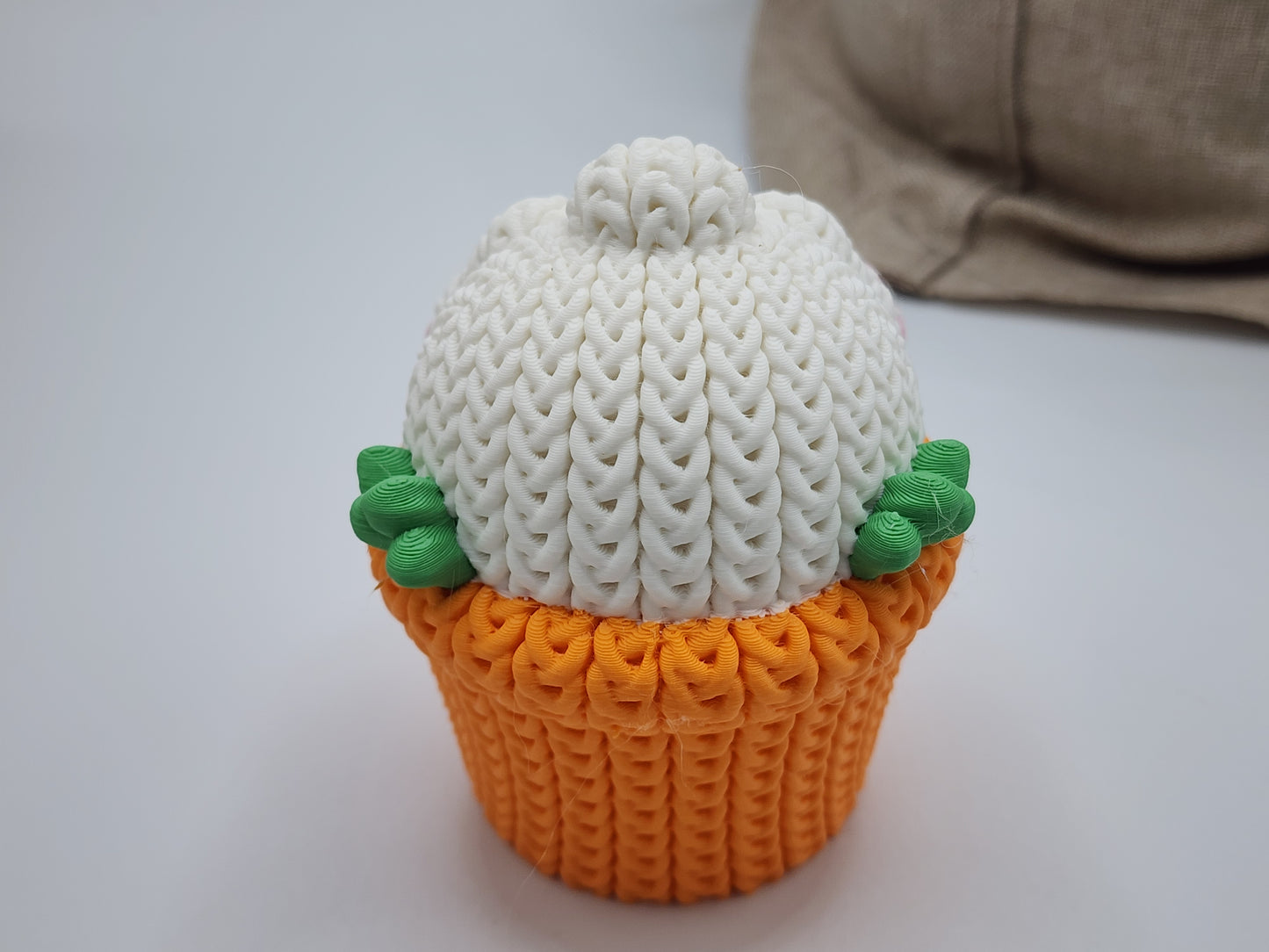 Knitted Bunny in a Basket