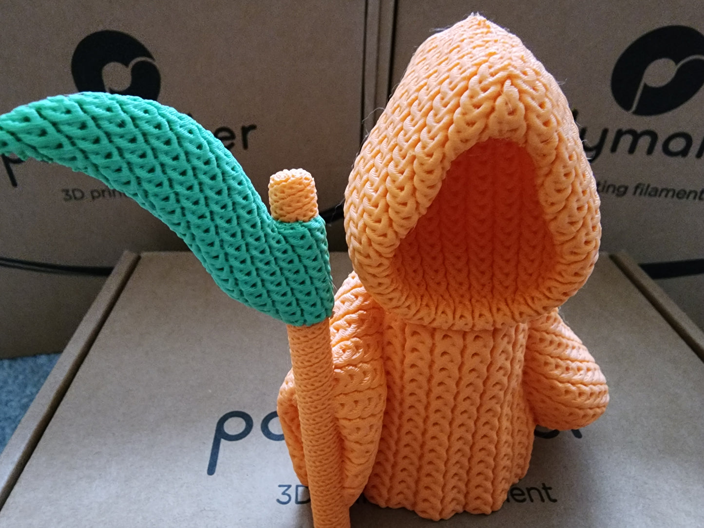 Knitted Grim Reaper - 3D Printed