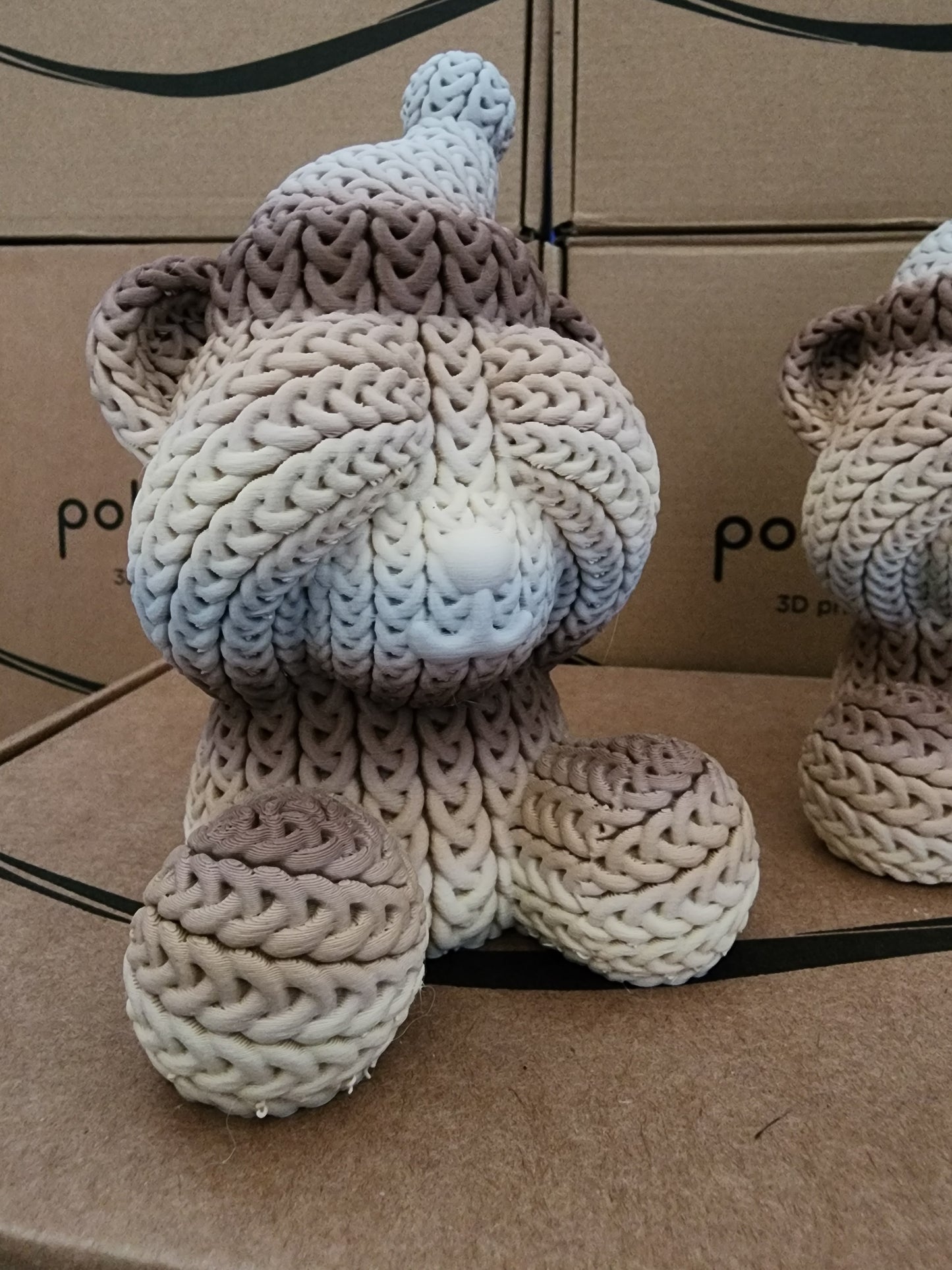 Knitted Holiday Teddy Bear - 3D Printed