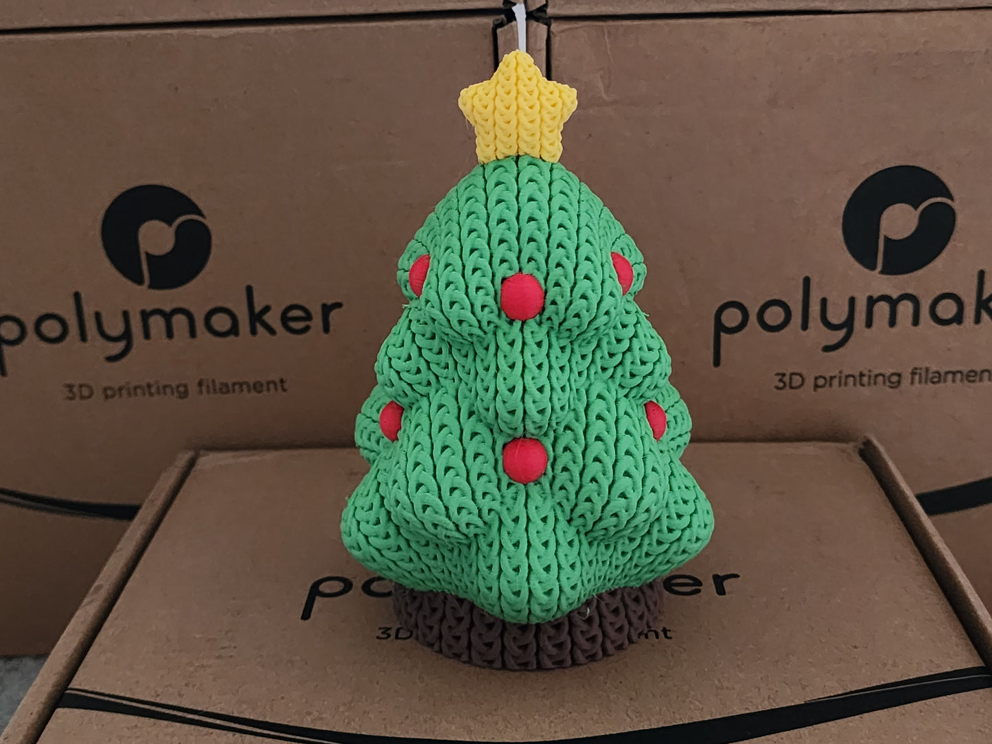 Knitted Holiday Tree - 3D Printed