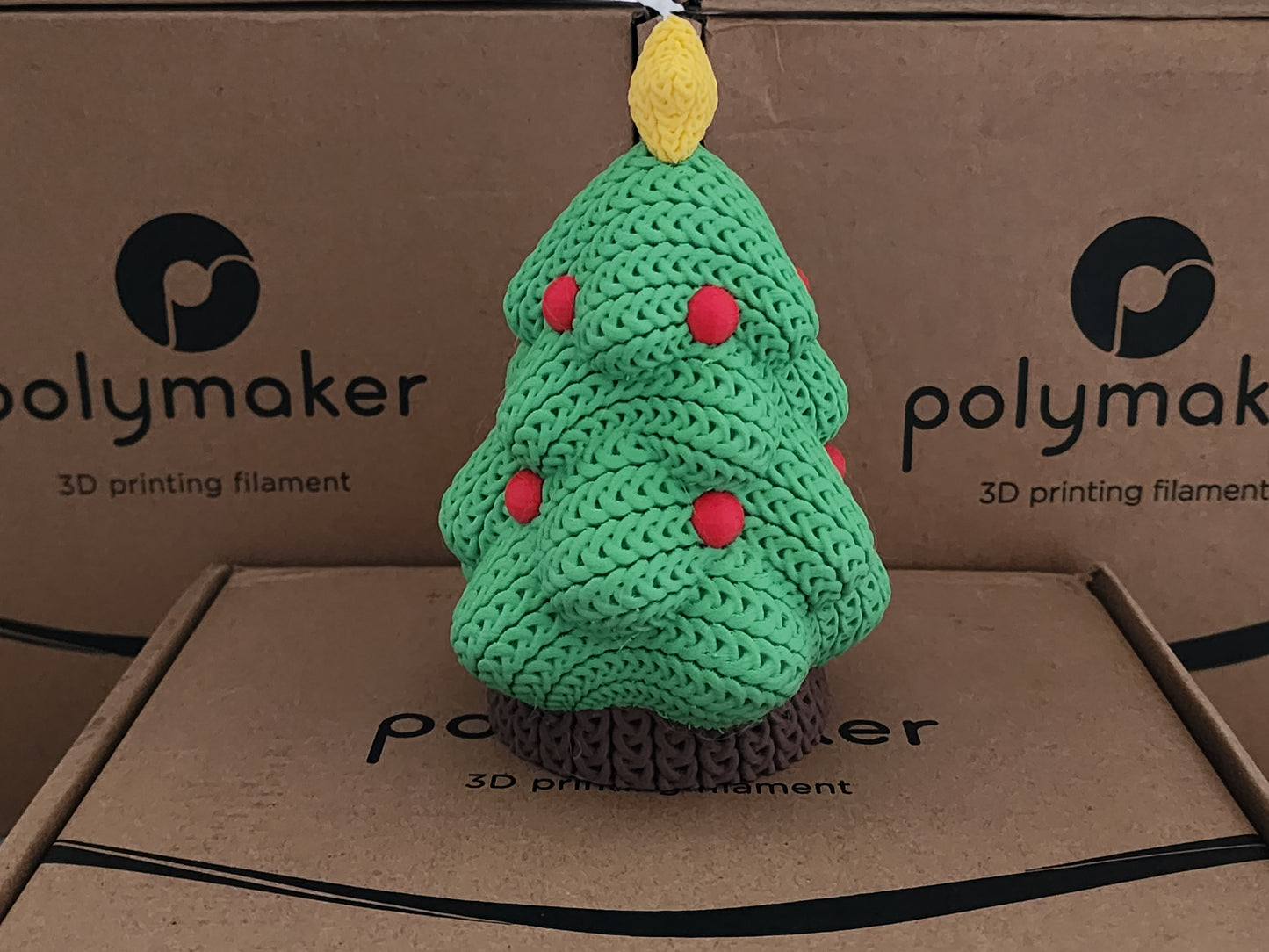 Knitted Holiday Tree - 3D Printed