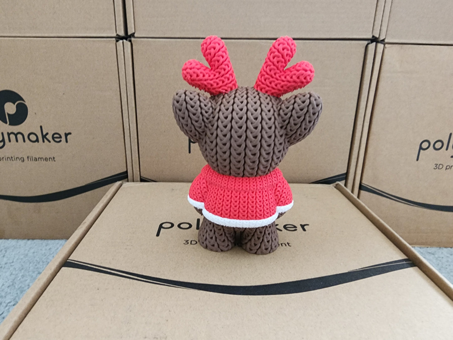 Knitted Holiday Reindeer - 3D Printed