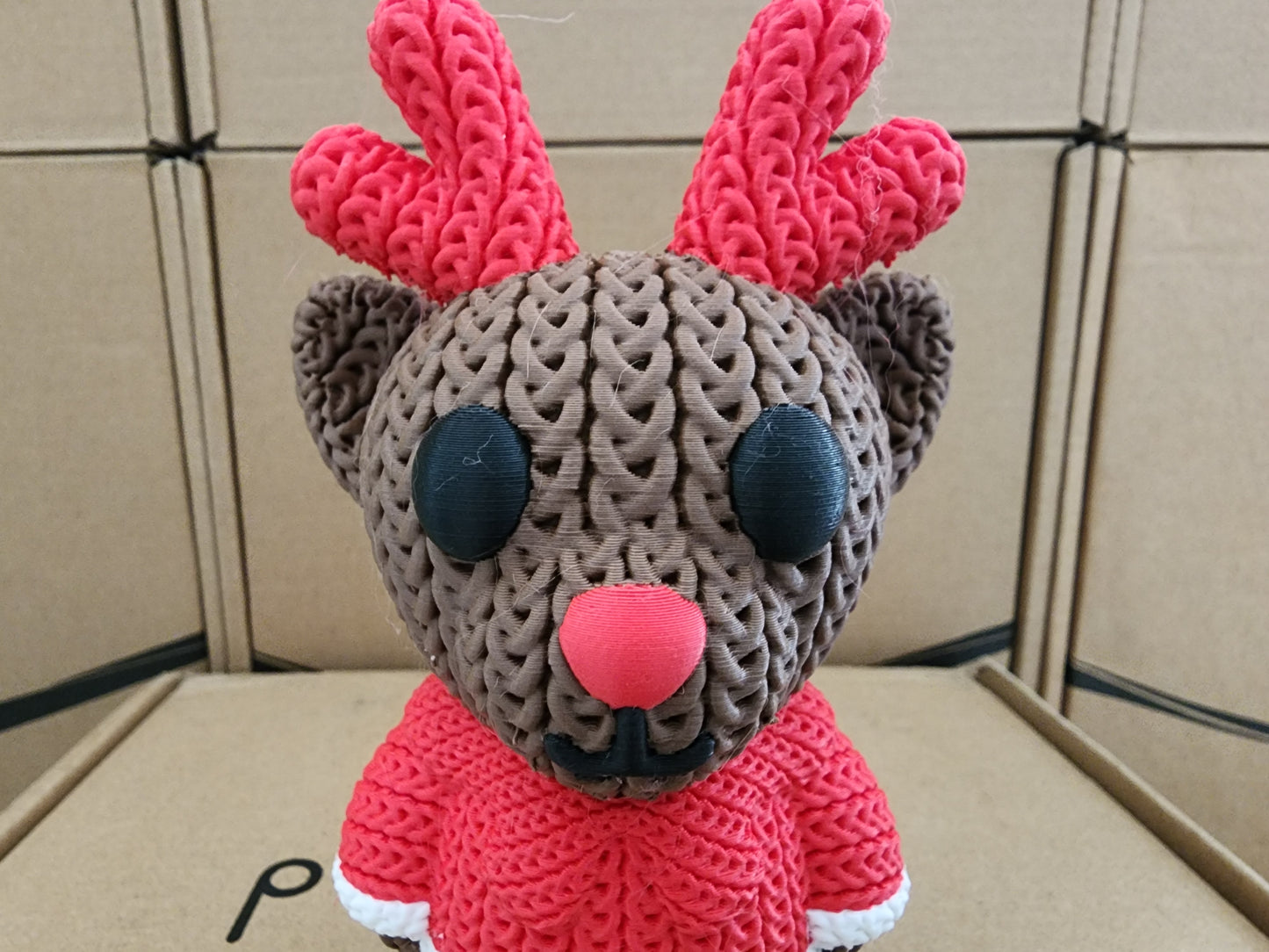 Knitted Holiday Reindeer - 3D Printed