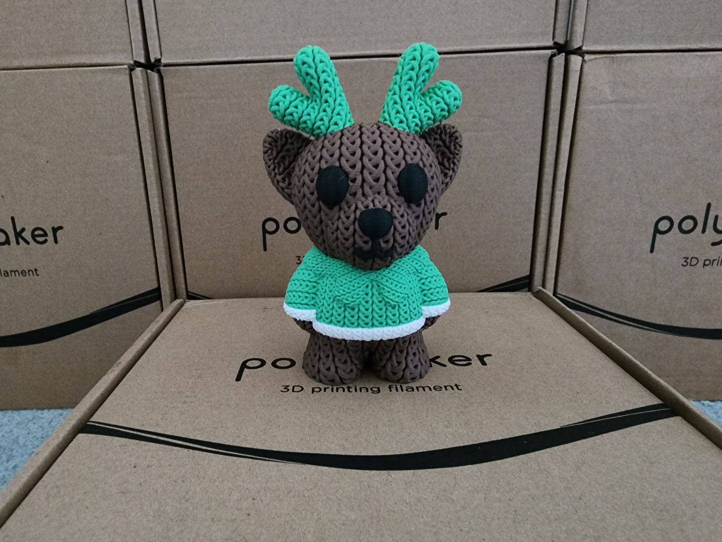 Knitted Holiday Reindeer - 3D Printed