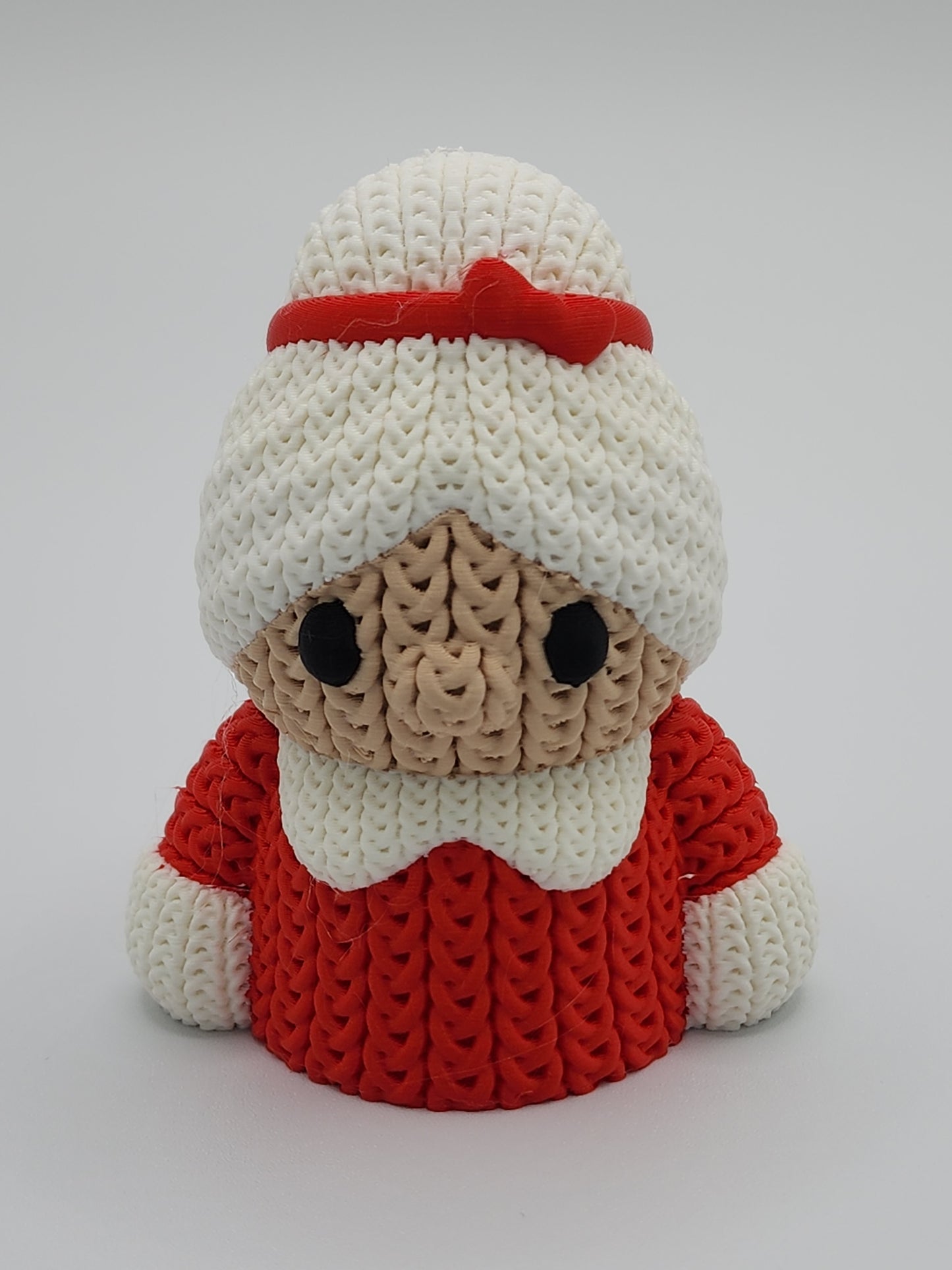 Knitted Holiday Mrs Santa - 3D Printed