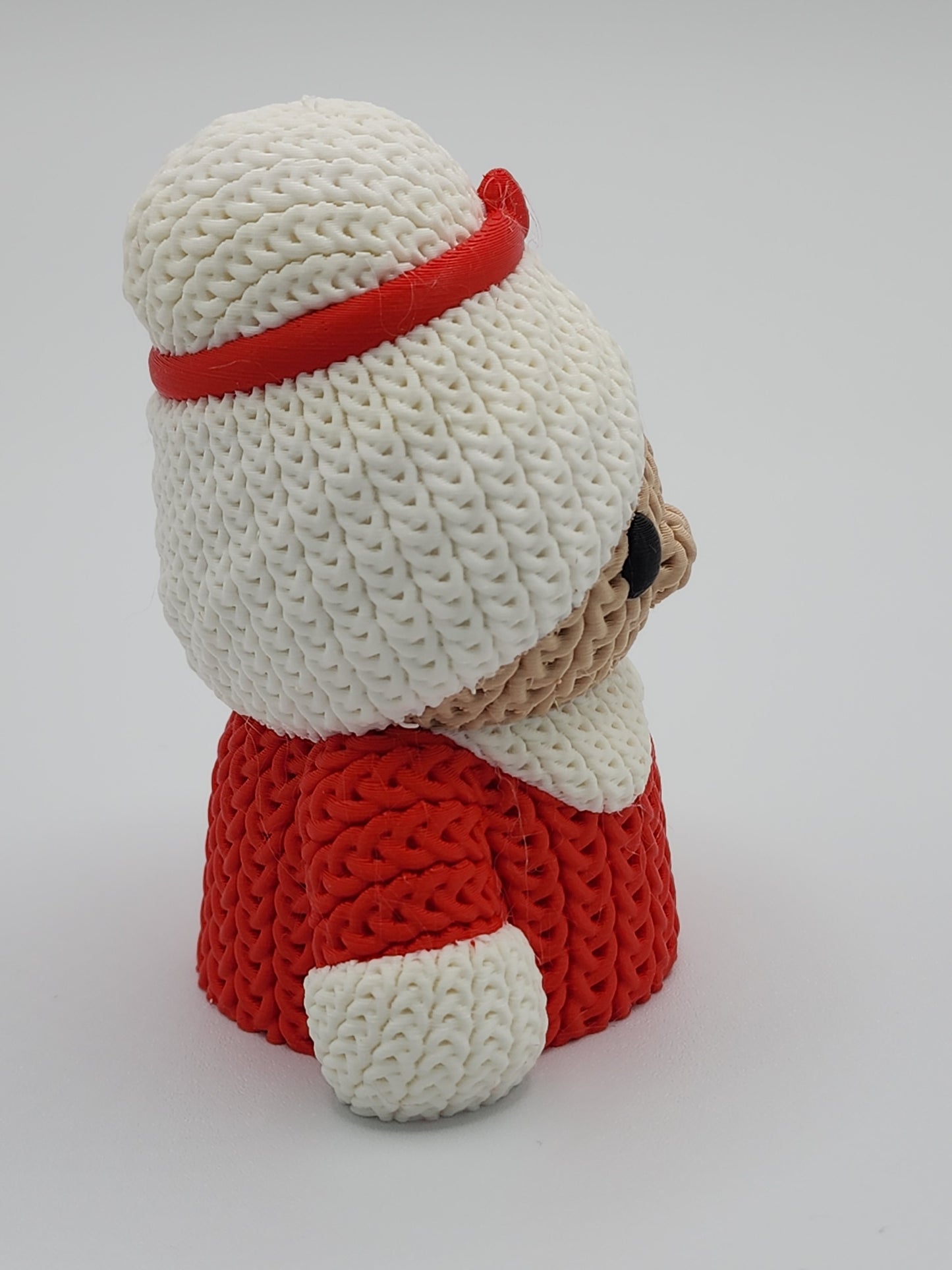 Knitted Holiday Mrs Santa - 3D Printed