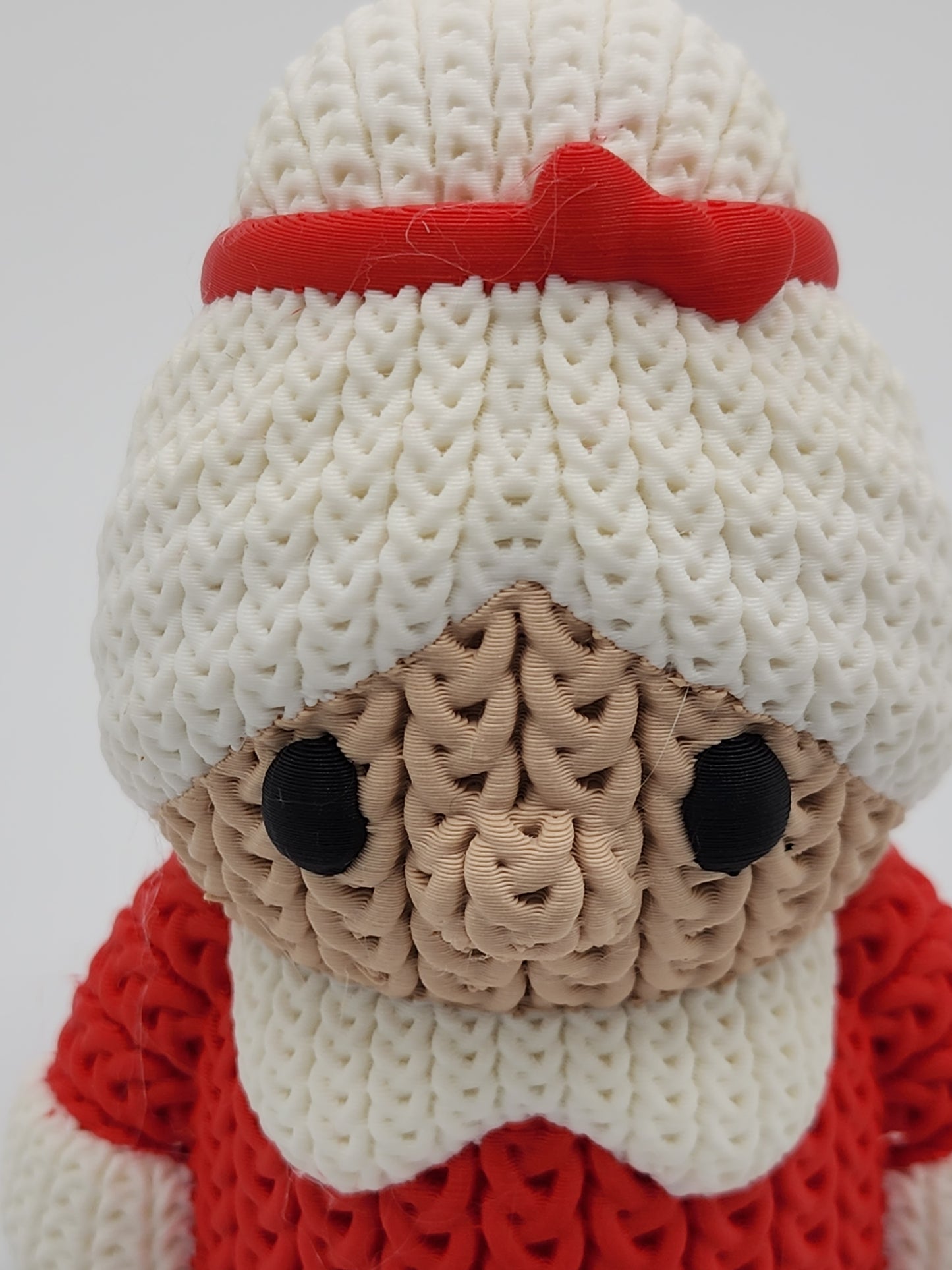 Knitted Holiday Mrs Santa - 3D Printed