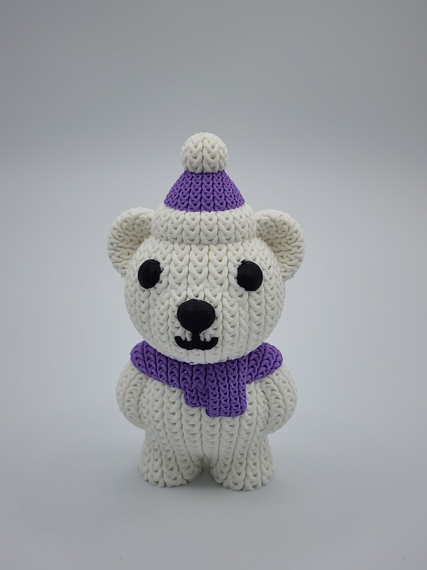 Knitted Holiday Polar Bear - 3D Printed