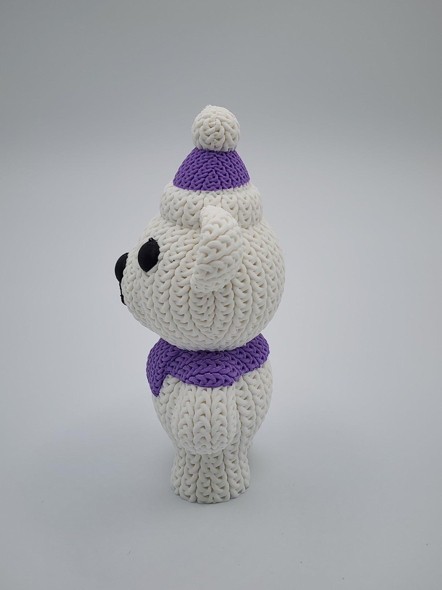 Knitted Holiday Polar Bear - 3D Printed