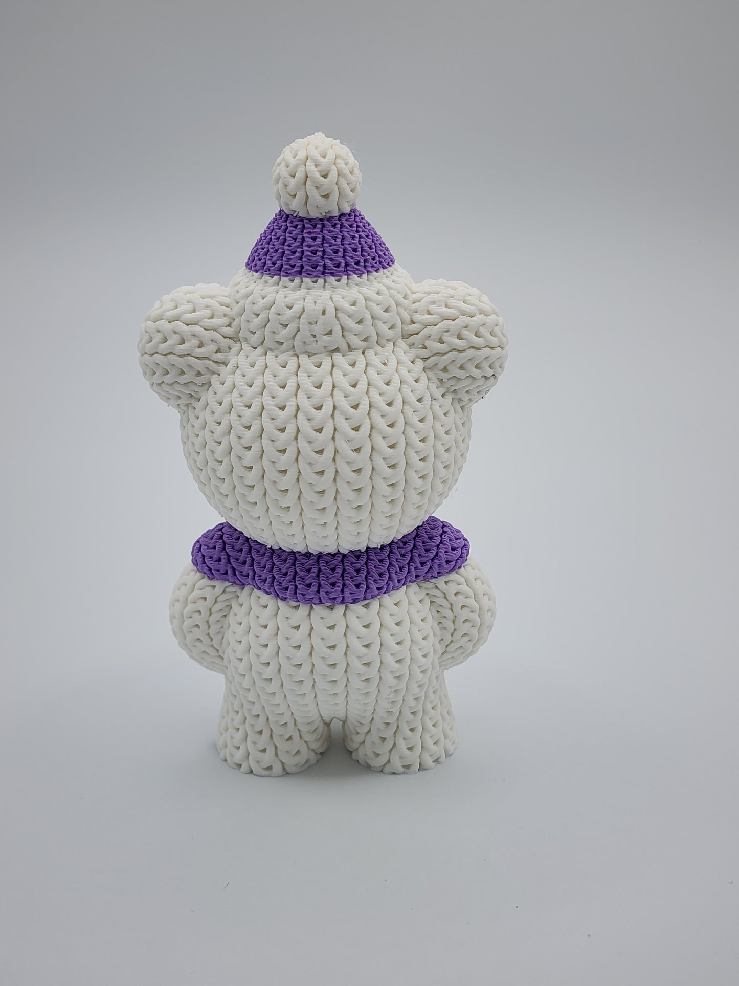 Knitted Holiday Polar Bear - 3D Printed