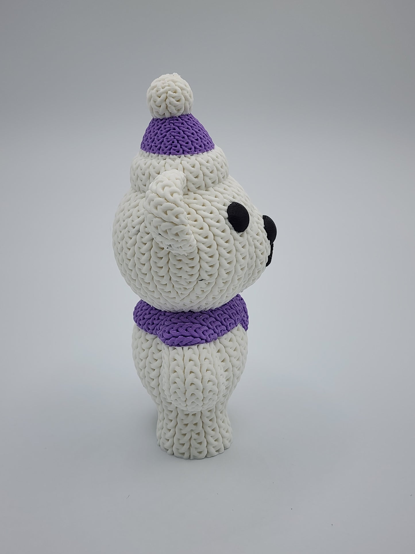 Knitted Holiday Polar Bear - 3D Printed