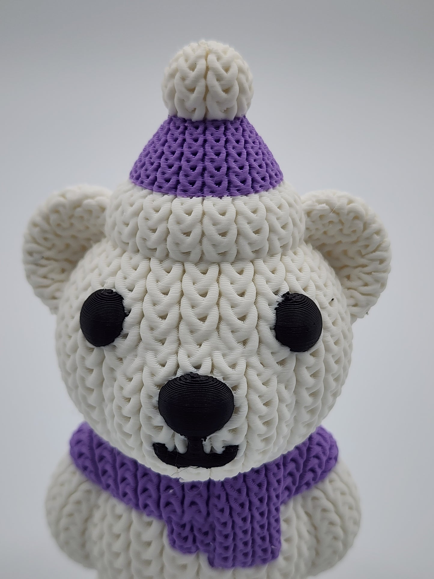 Knitted Holiday Polar Bear - 3D Printed