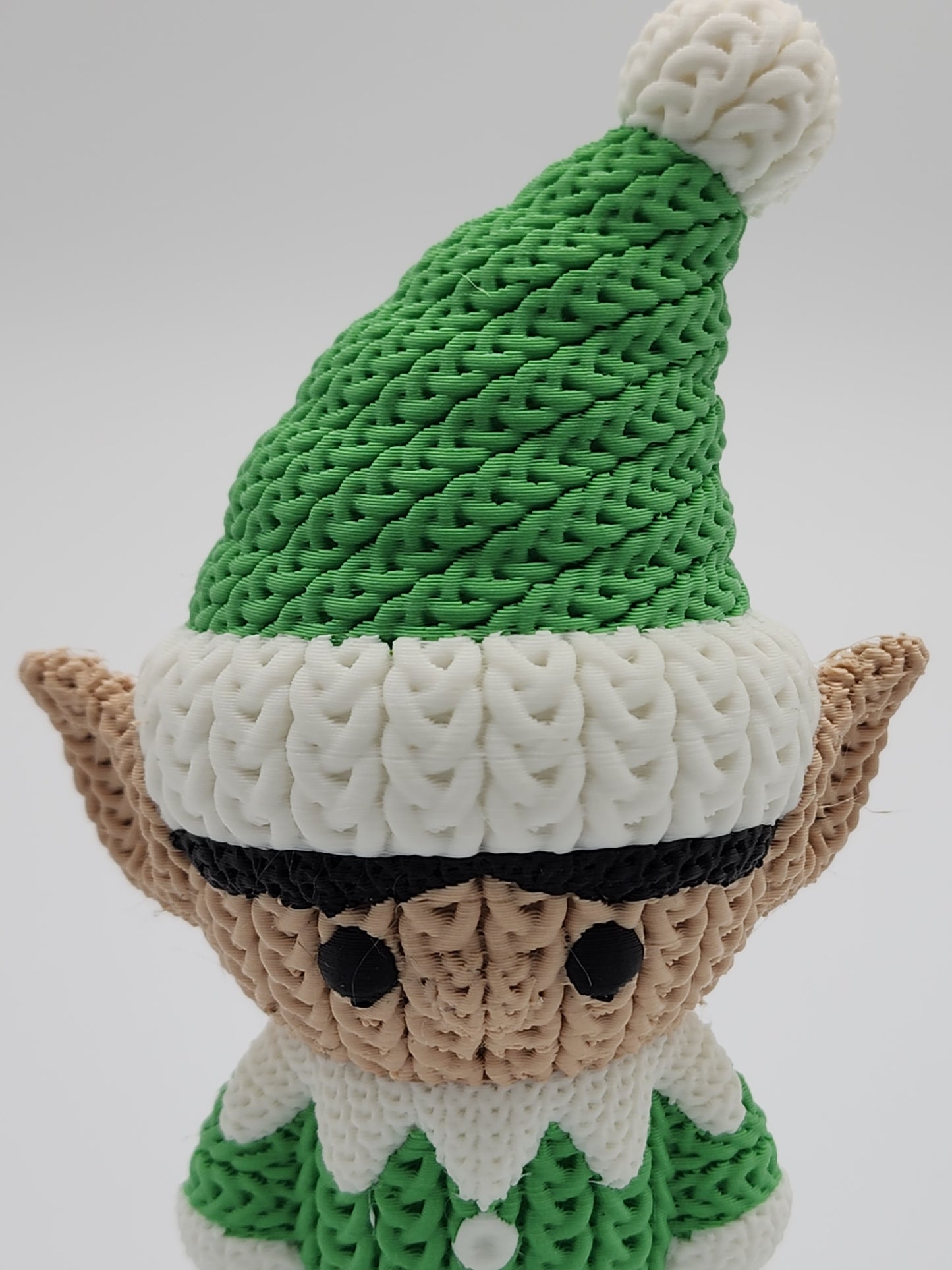 Knitted Holiday Elf - 3D Printed