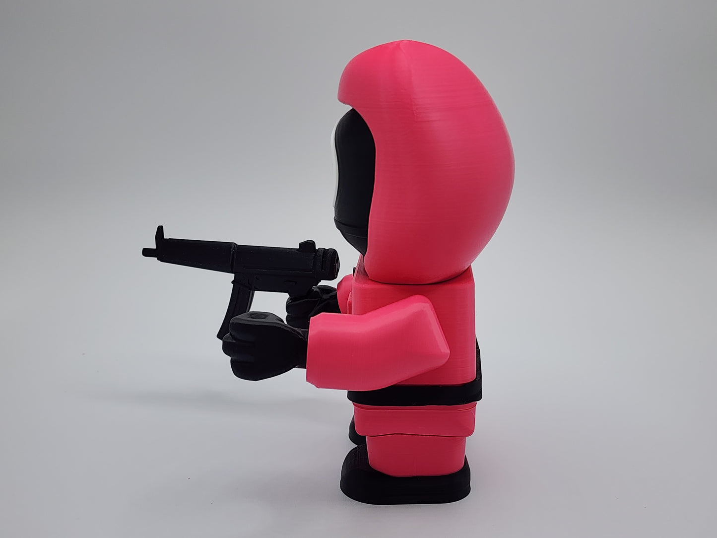 Chunky Magenta Soldiers 3D Model Kit