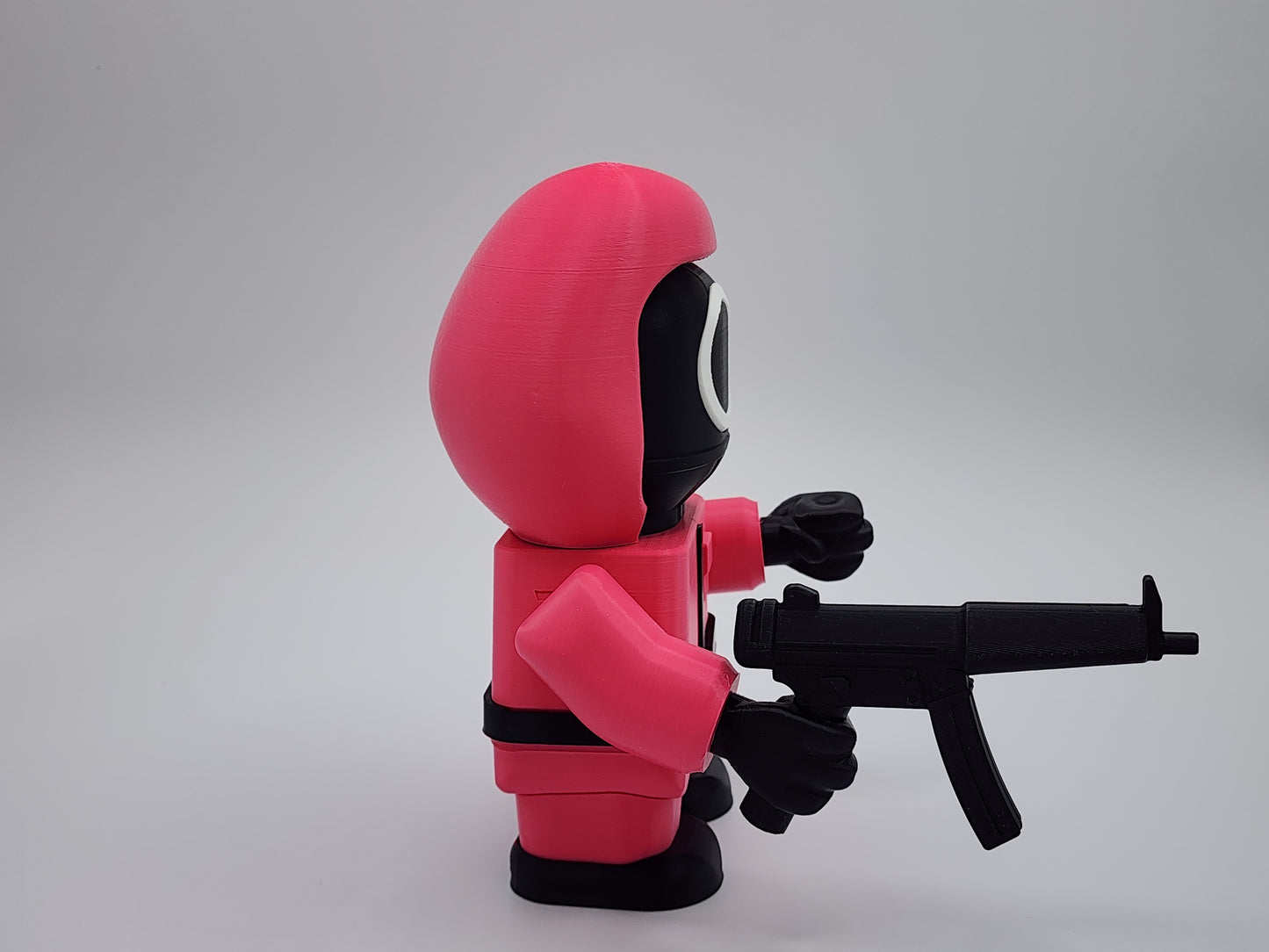 Chunky Magenta Soldiers 3D Model Kit