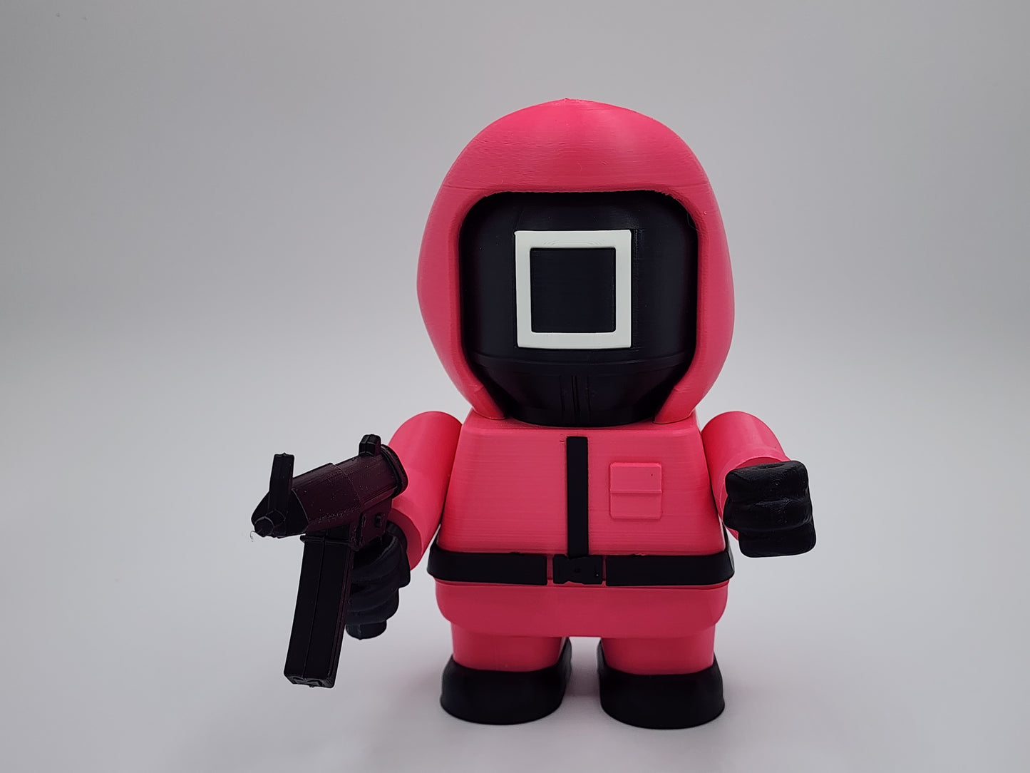 Chunky Magenta Soldiers 3D Model Kit