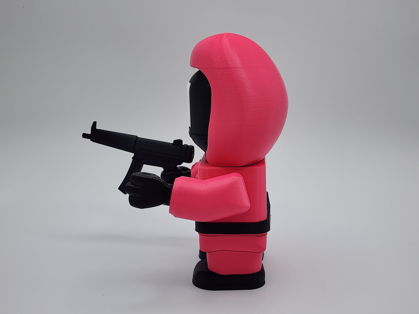 Chunky Magenta Soldiers 3D Model Kit