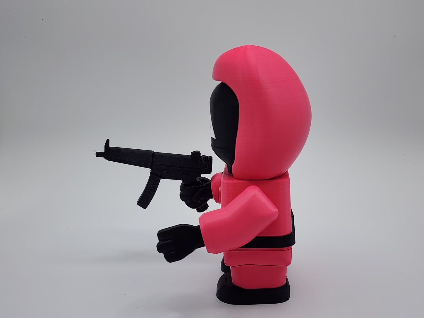 Chunky Magenta Soldiers 3D Model Kit