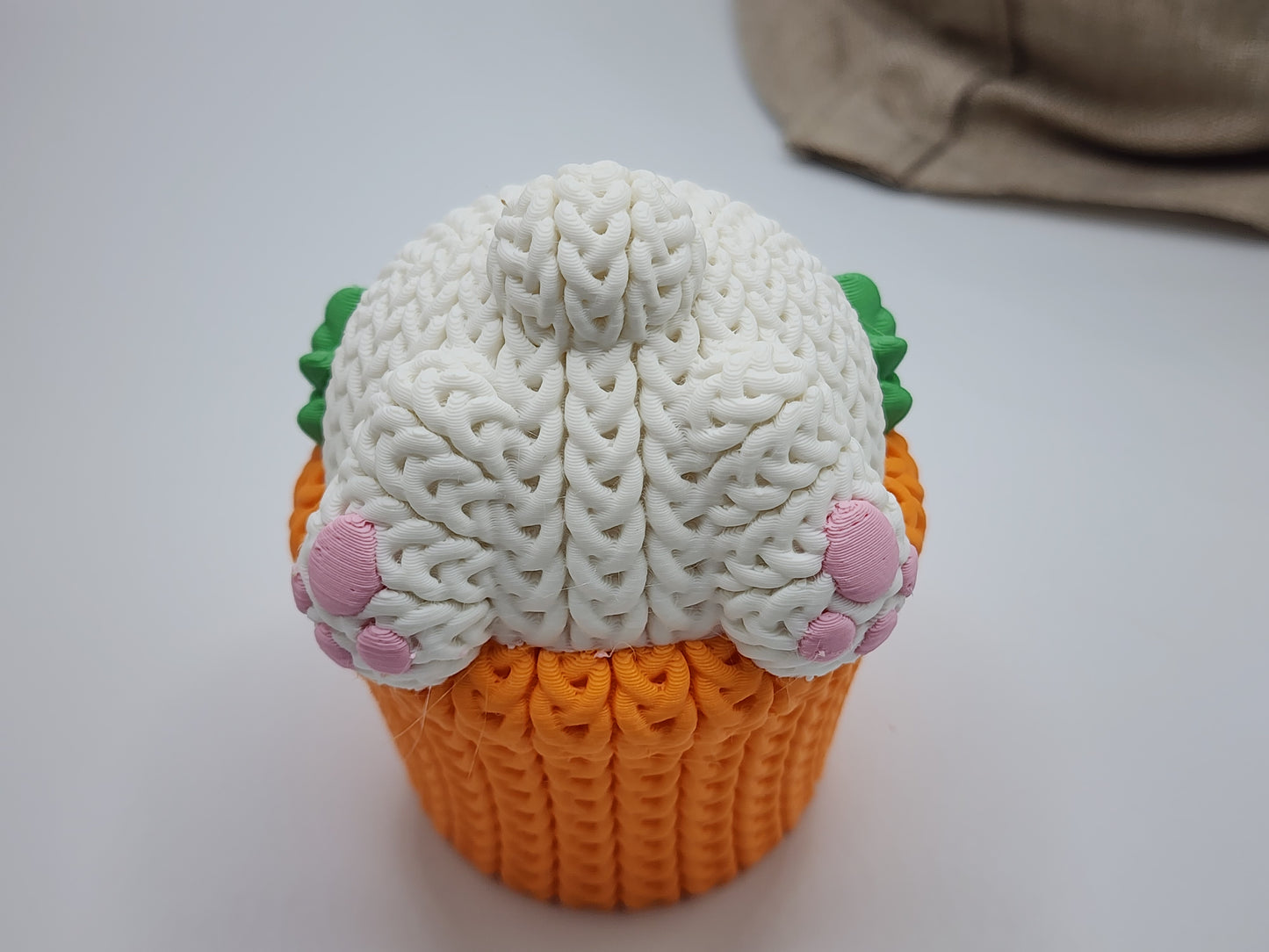 Knitted Bunny in a Basket