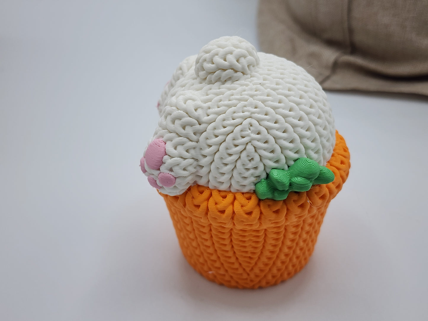 Knitted Bunny in a Basket