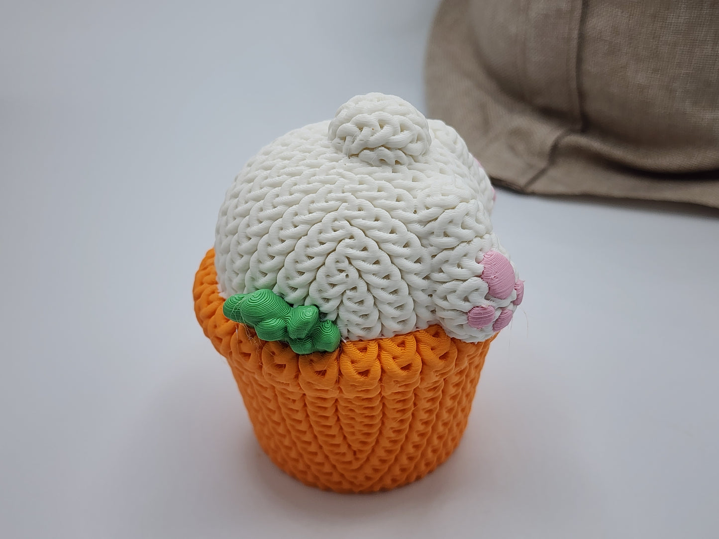 Knitted Bunny in a Basket